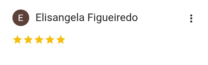 Avaliação 5 estrelas de Elisangela Figueiredo no Google